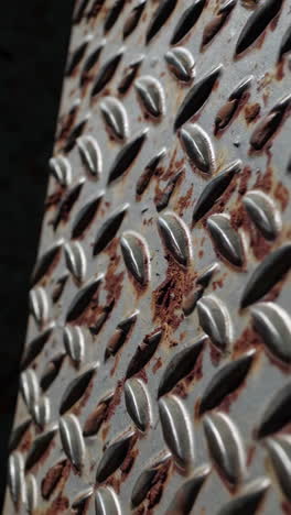 rusty diamond plate metal surface