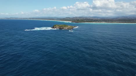 la isla de cook y el cabo de fingeral en nueva gales del sur, australia - fotografía aérea