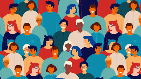 illustration de la foule diversifiée