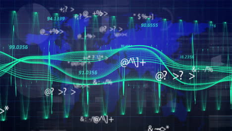 animation of numbers and financial data processing