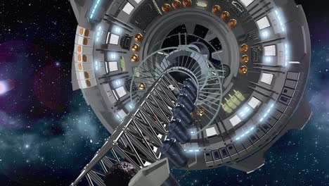 estación espacial para el almacenamiento de asteroides - detalle