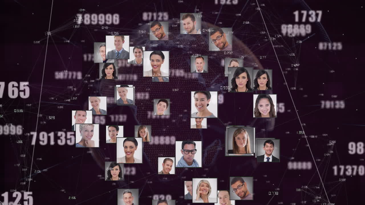 несколько чисел, меняющихся на фоне глобуса икон профиля