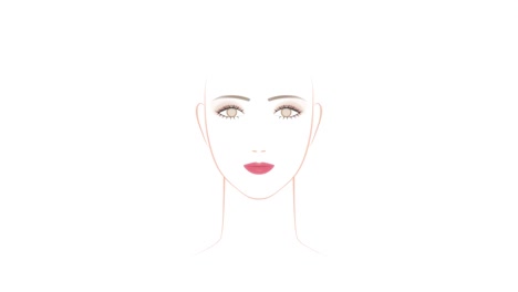 Women's make-up type. Sugaoto pink make-up and gorgeous make-up. Illustration video