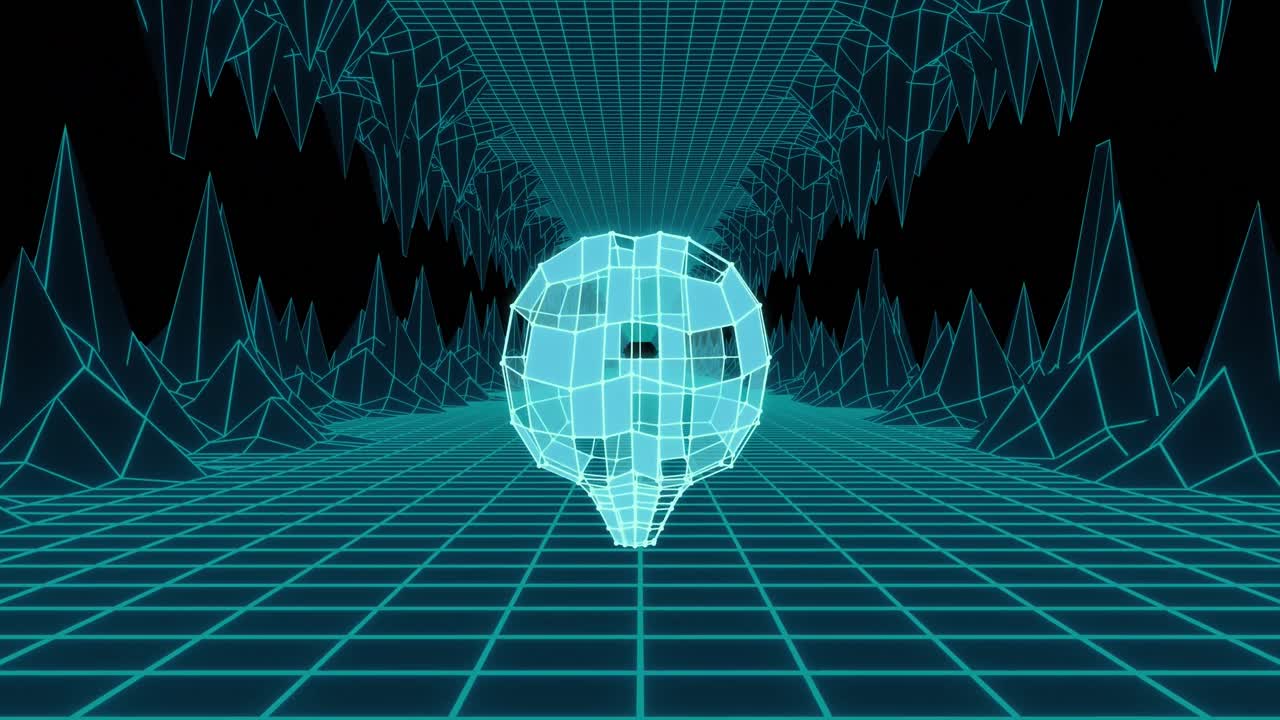 animación del procesamiento de datos sobre el cerebro humano y el metaverso