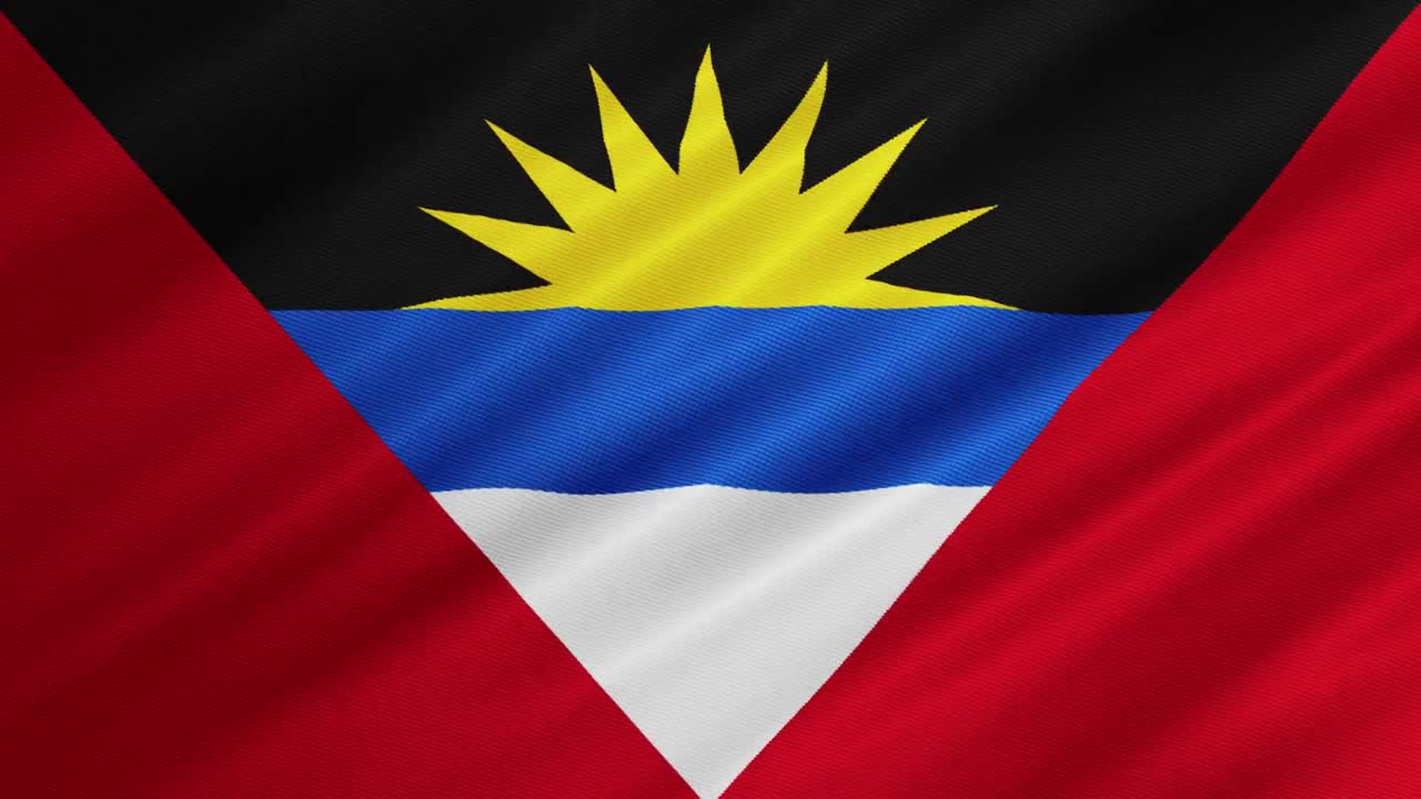 bandera de antigua y barbuda ondeando fondo
