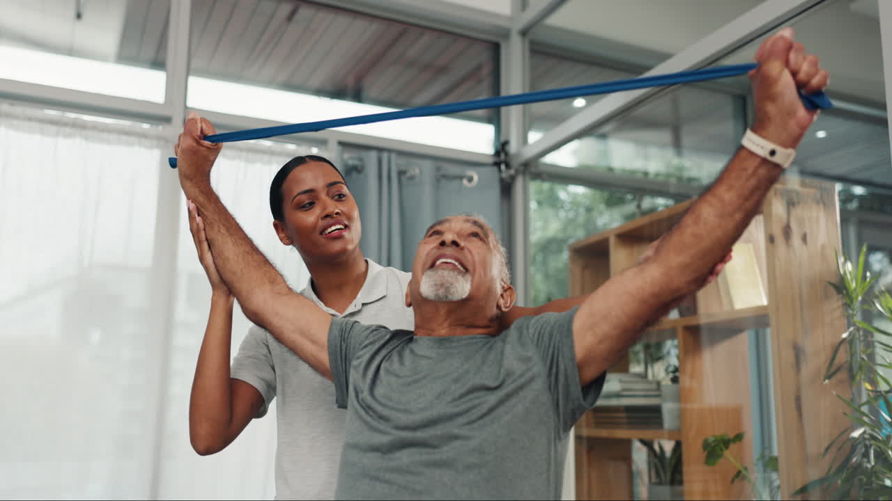 terapia física, banda de resistencia y salud