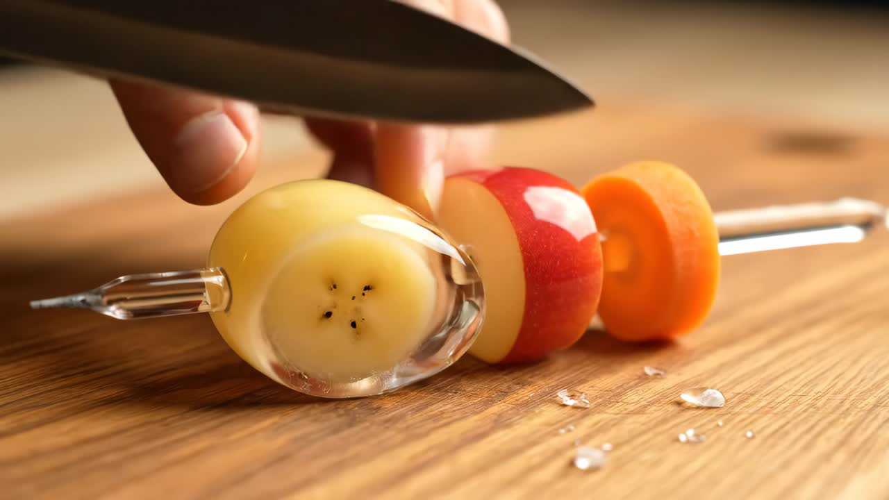 Cutting Fruit Skewer