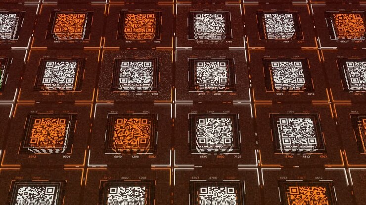 Motivo astratto di codice QR