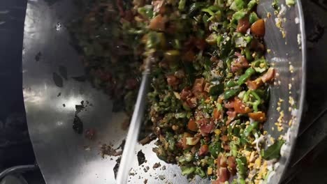 egg bhurji being prepared - street food india