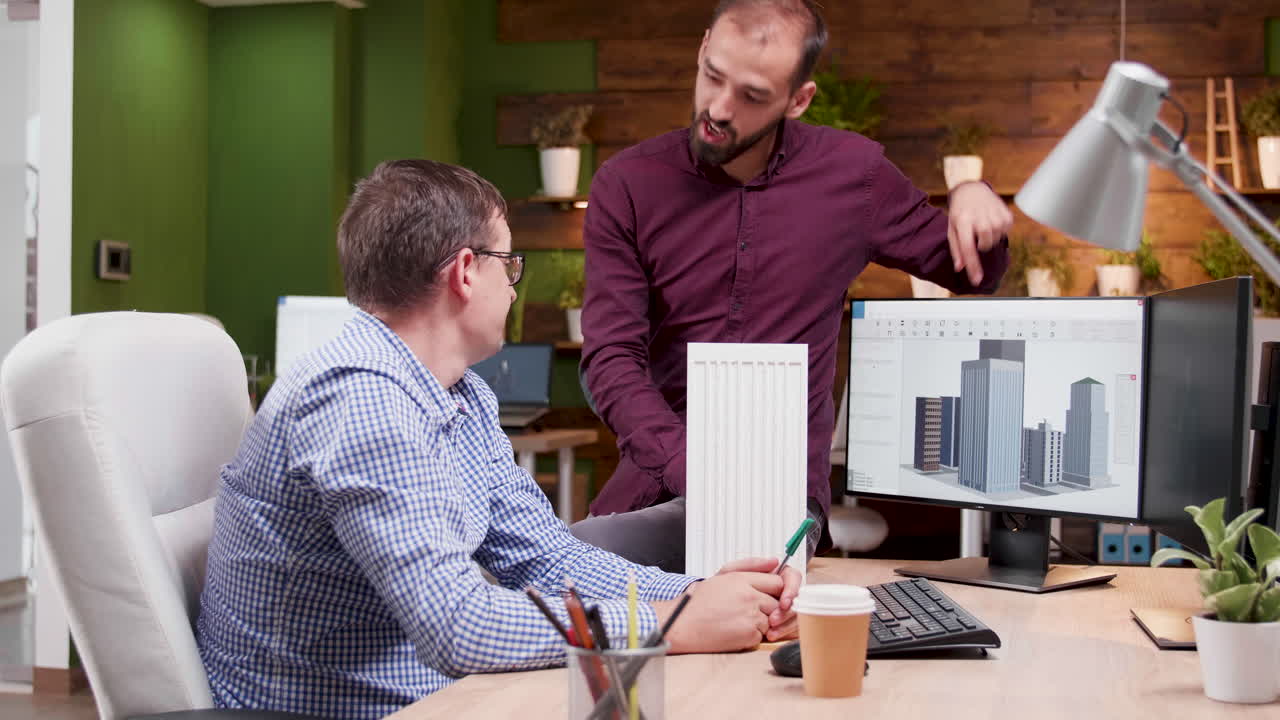 reunión de negocios en una oficina moderna