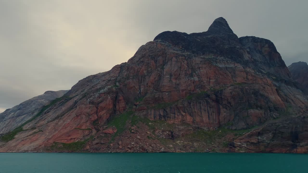 Prince Christian Sound Greenland red granite cliffs and towering peaks