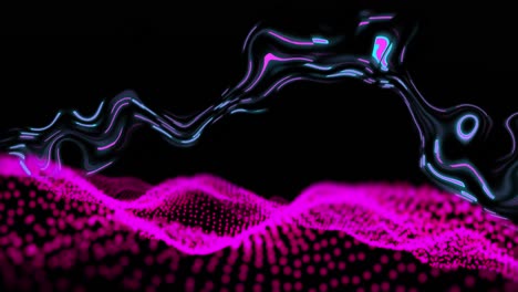animation of glowing light trails of data transfer moving in fast motion