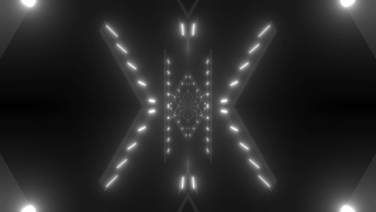 Glowing Geometric Tunnel