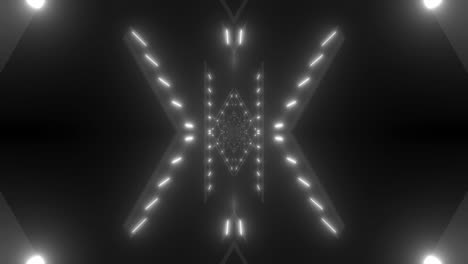glowing geometric tunnel