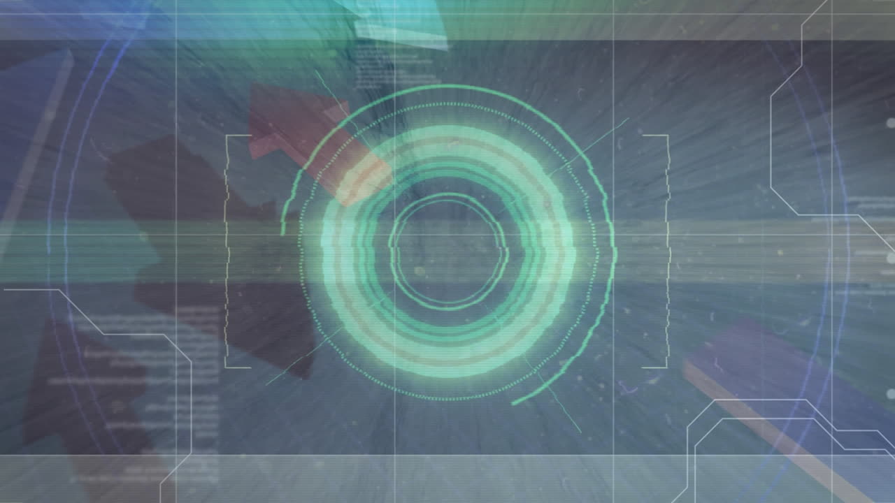 animación de escaneo de alcance y con flechas y fallas