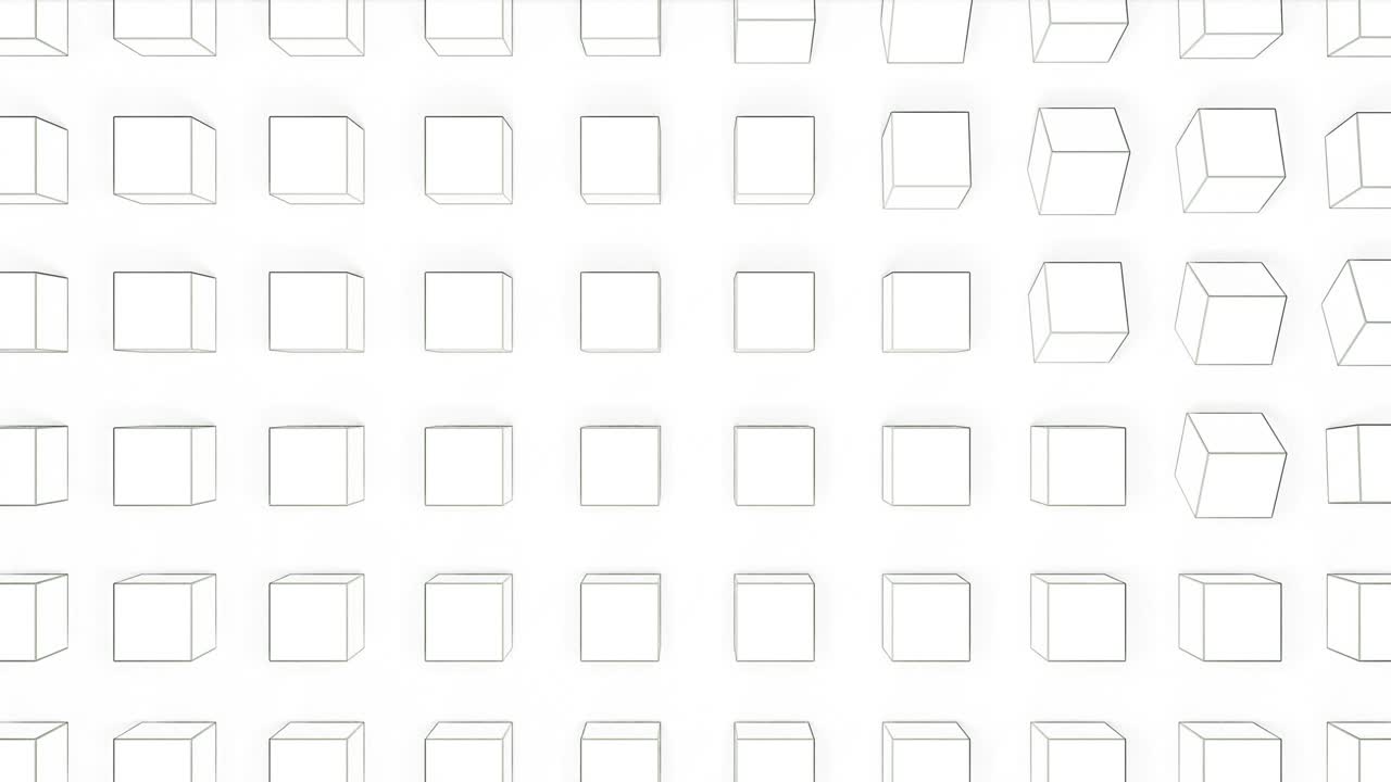 抽象的な白い幾何学的な背景と立方体