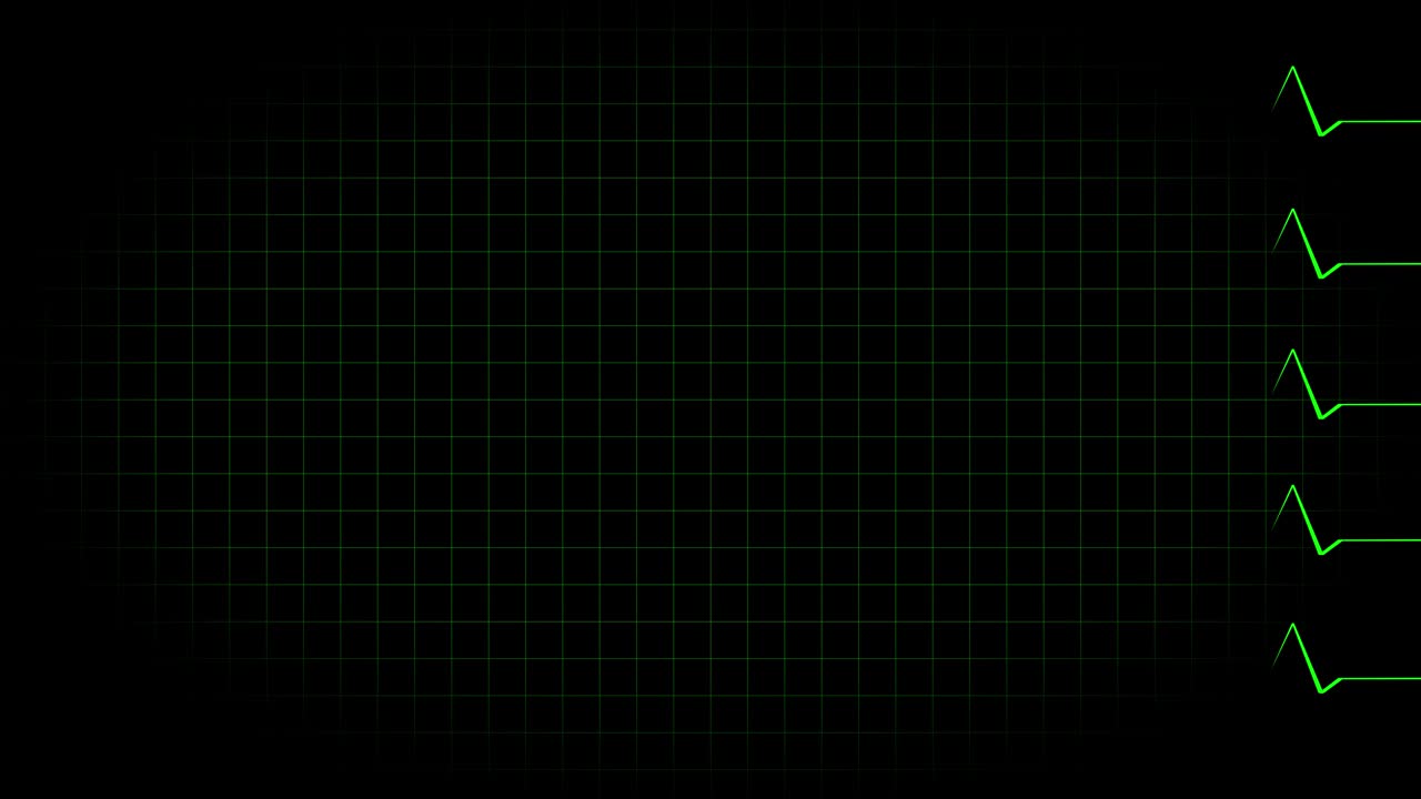 전기 심장 기록 오실로스코프 파동 형태 애니메이션 모션 그래픽