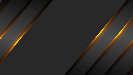 animación de video de tecnología abstracta negra con luz brillante naranja