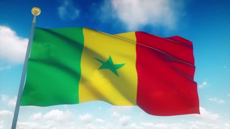 4k highly detailed flag of senegal loopable