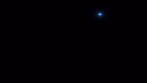 luz de destello realista sobre un fondo negro.