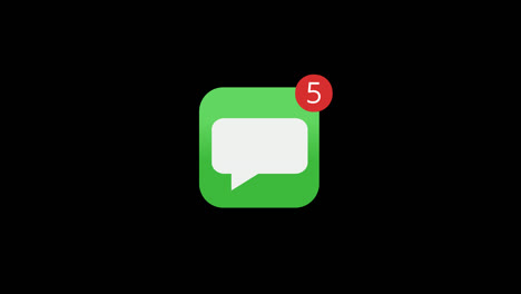 notificación de mensaje contando