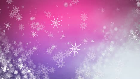 animación de fondo púrpura sobre la nieve que cae.