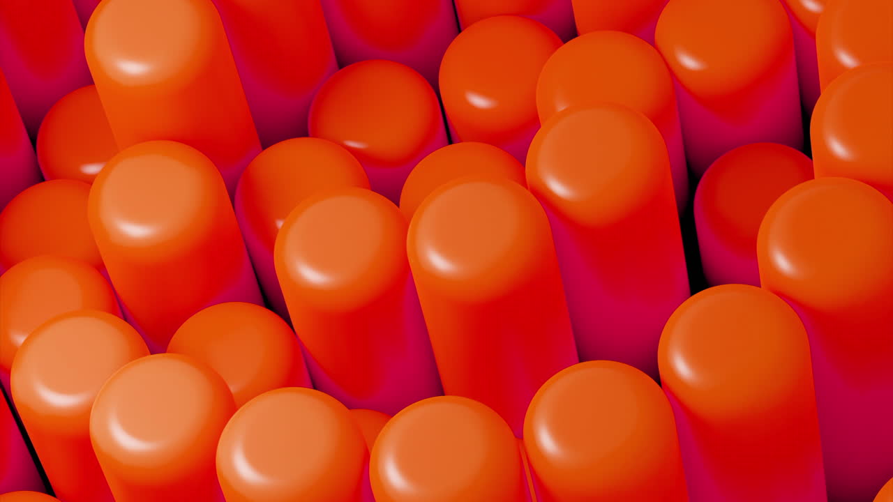 formas geométricas abstractas en naranja y rosa