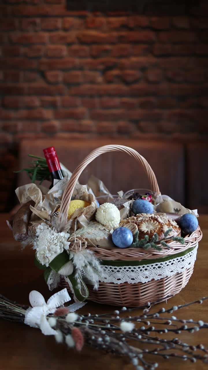 Easter Gift Basket with Traditional Treats