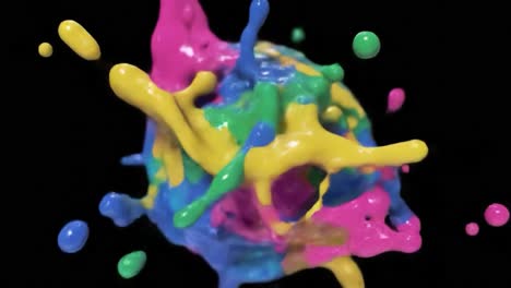 explosión de líquido de colores