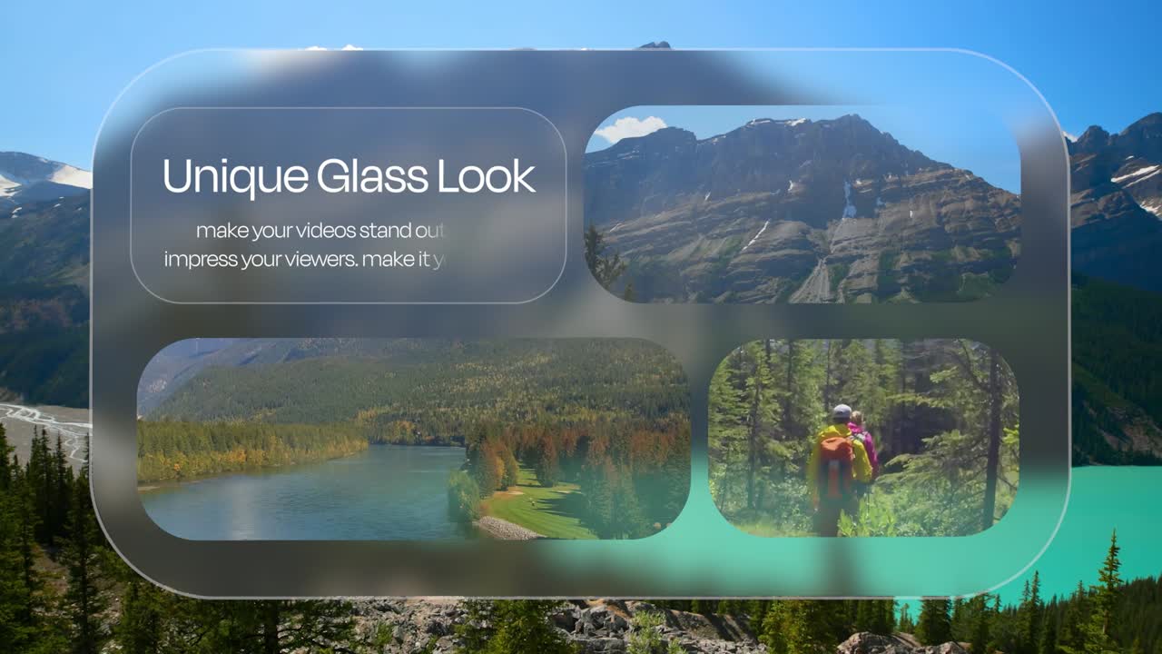Scenic Landscapes and Glass Title Effects