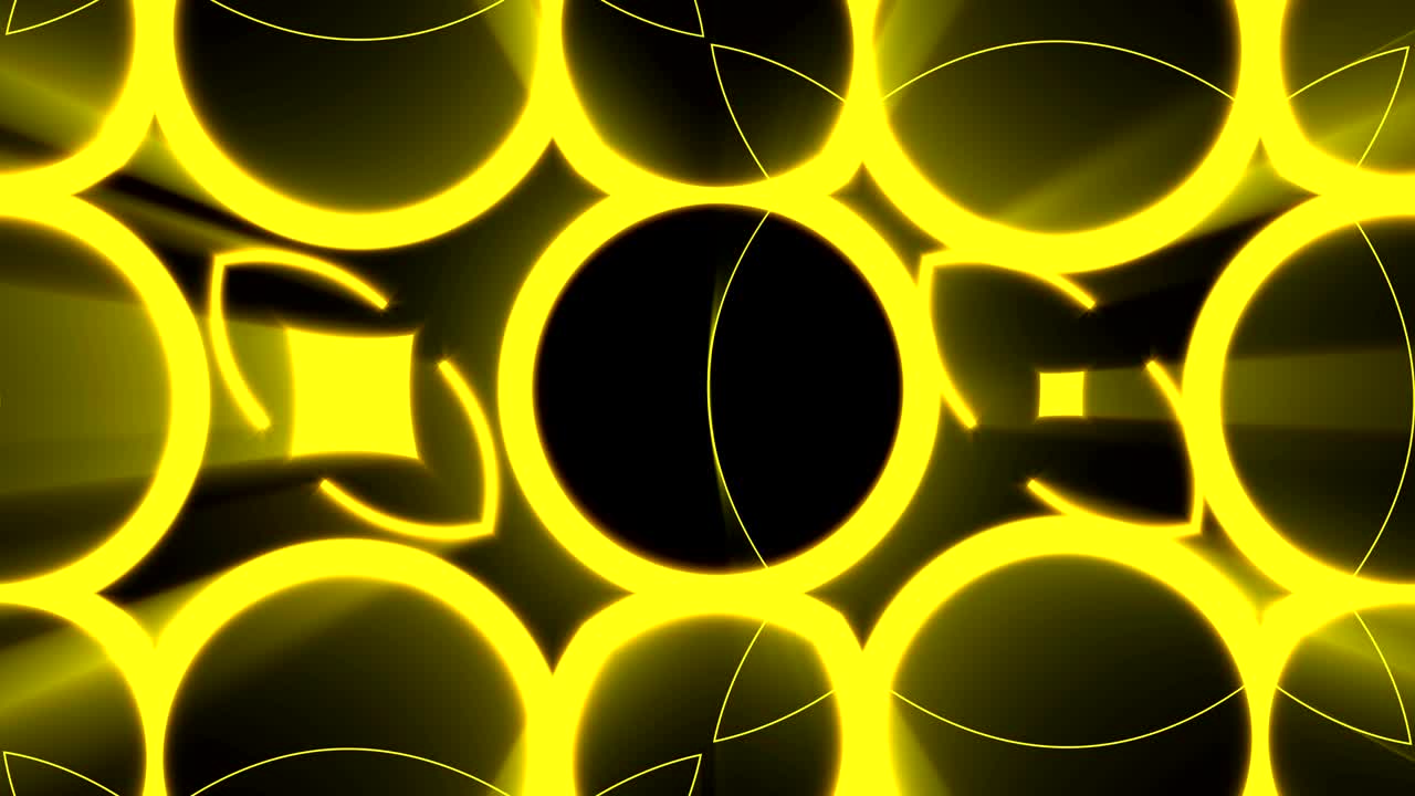 Sfondo astratto con caleidoscopio di luce dorata