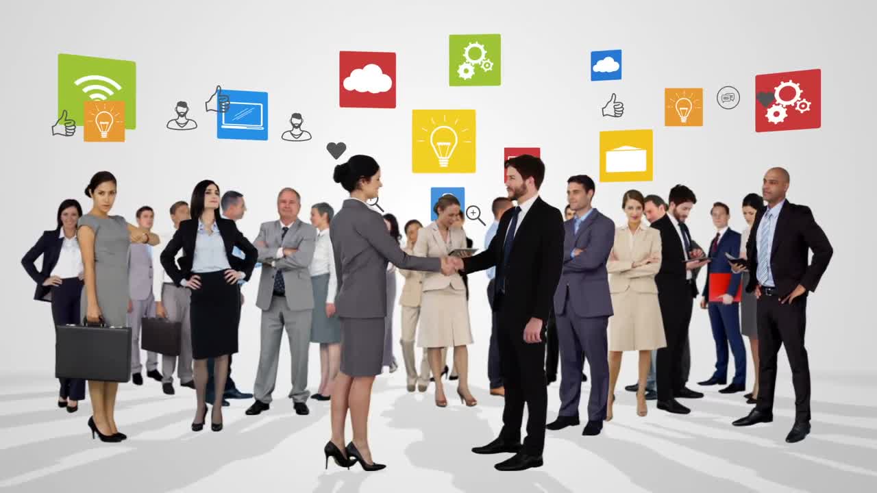 회의하는 사업 사람들의 그룹