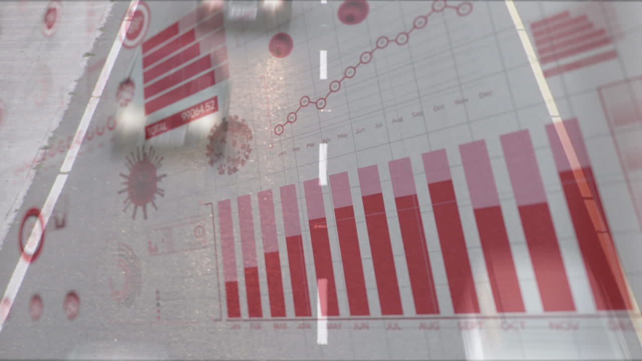 interfaz digital de coronavirus contra el tráfico de la ciudad