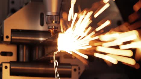 cnc laser and gas cutting of metal, modern industrial technology.