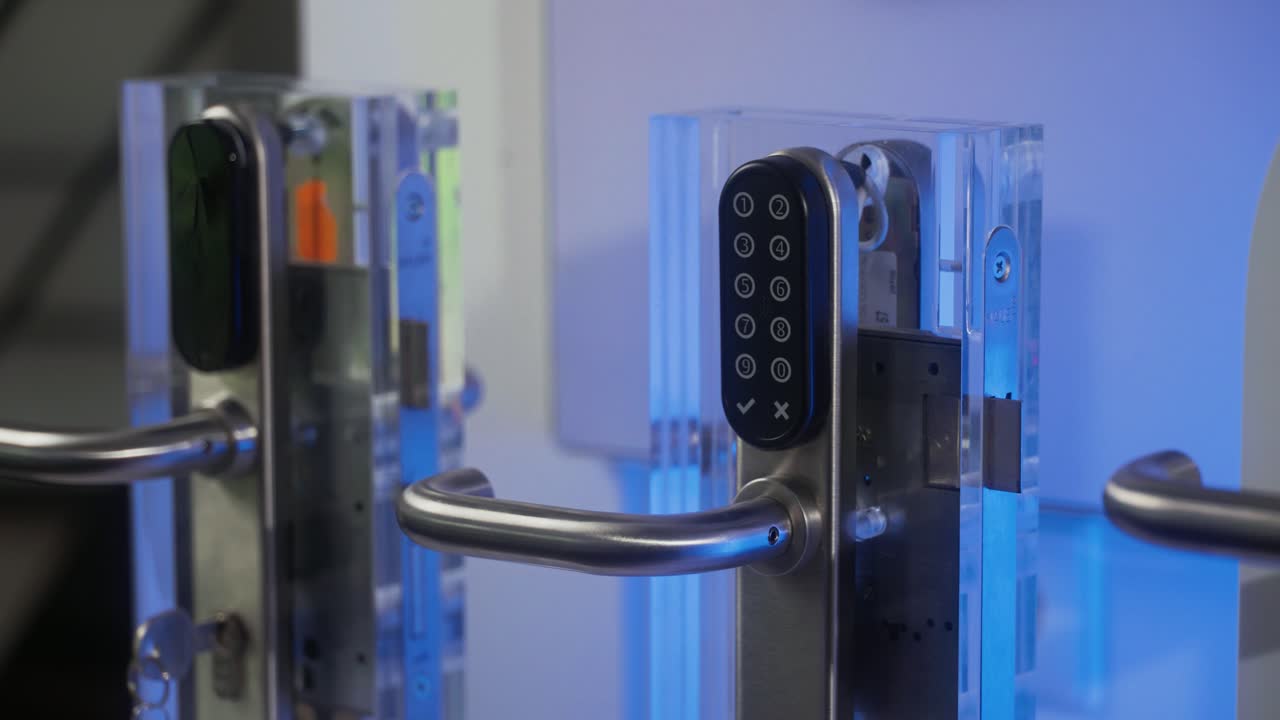 A man unlocking a code lock and getting it wrong