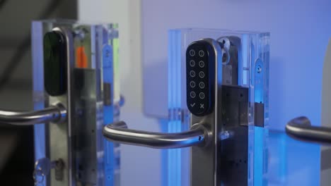 a man unlocking a code lock and getting it wrong