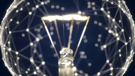 an artistic exploration of a glowing light bulb surrounded by vibrant network connections, highlighting the intersection of technology and creativity