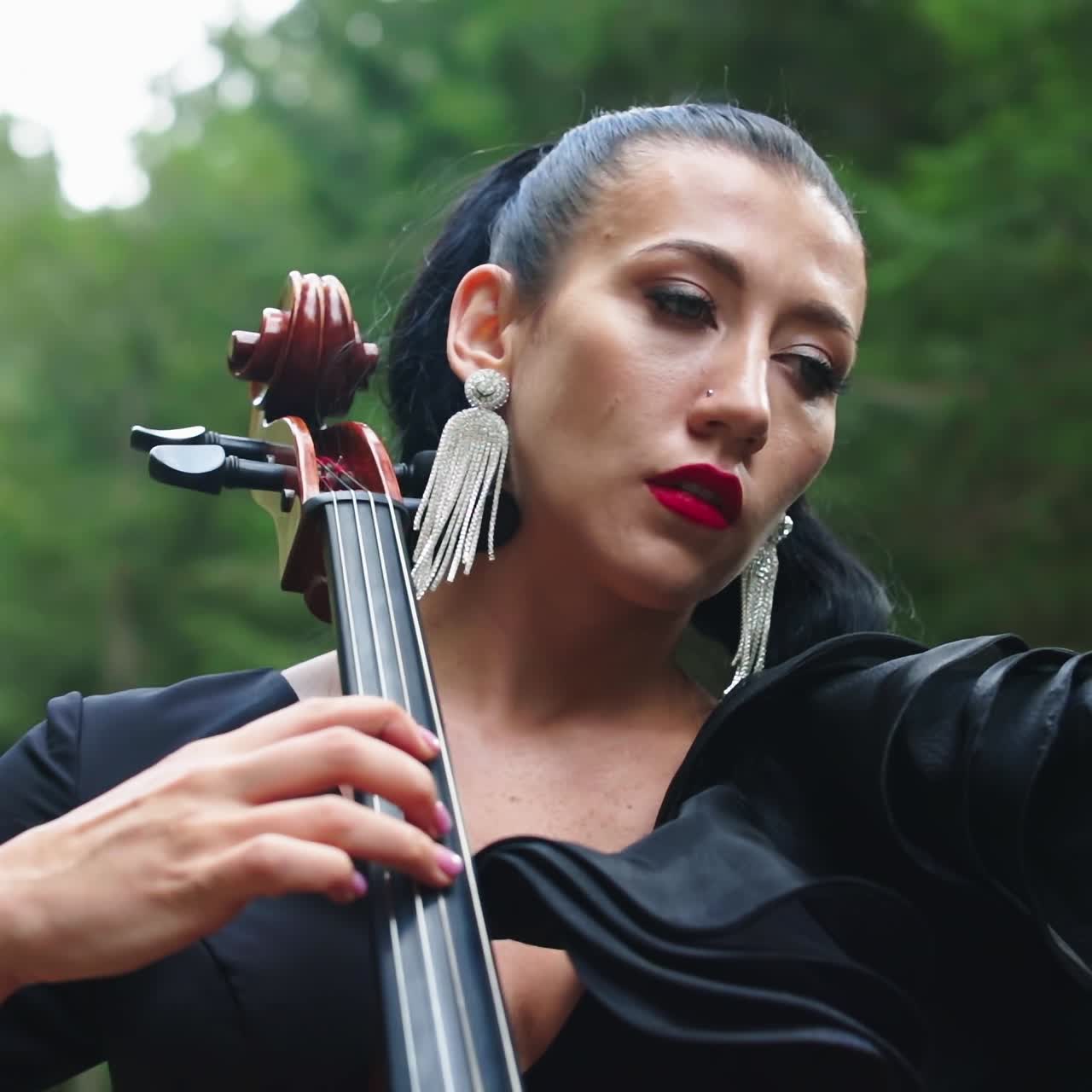 Girl performing music outdoor