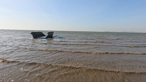 shipwreck on the beach