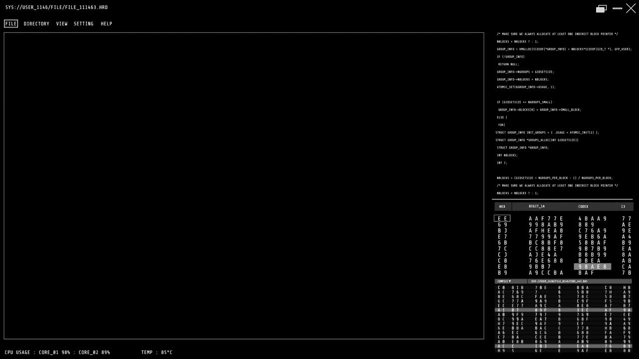 interfaz de usuario futurista para el análisis de datos pantalla y espacio de copia