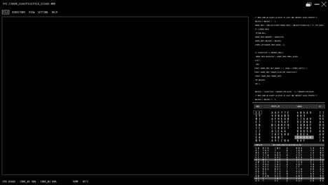 futuristic user interface for data analyzing screen and copy space