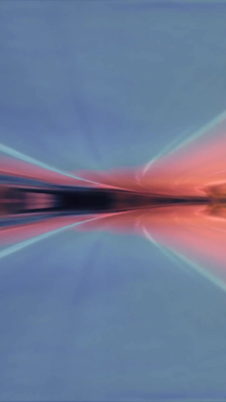 Dynamic Abstract Motion Graphics of a Mirrored Road at Night