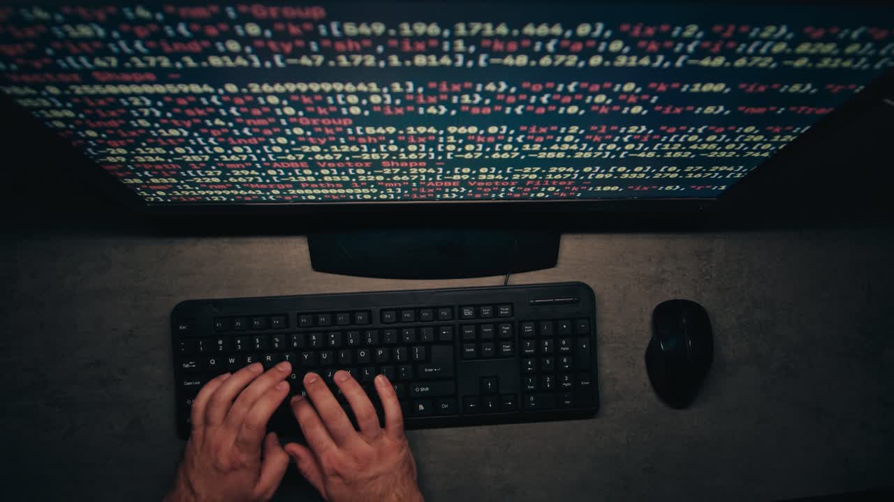 persona codificando por la noche