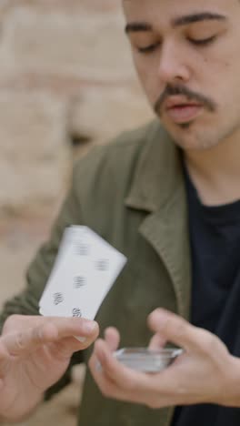 cardistry and magic with trading card game cards