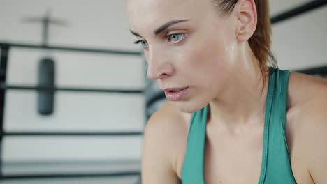 woman taking a break after intense workout