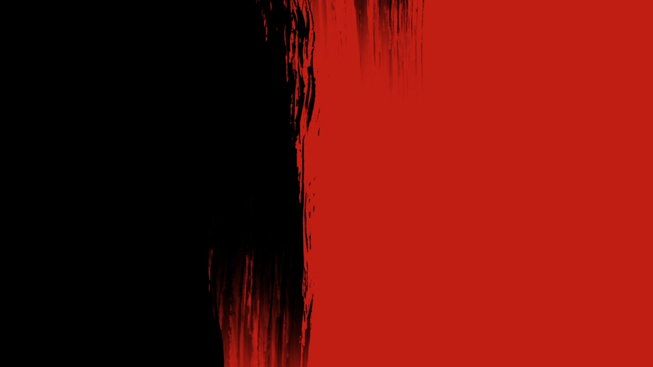 Transizione astratta con pennellate rosse e nere