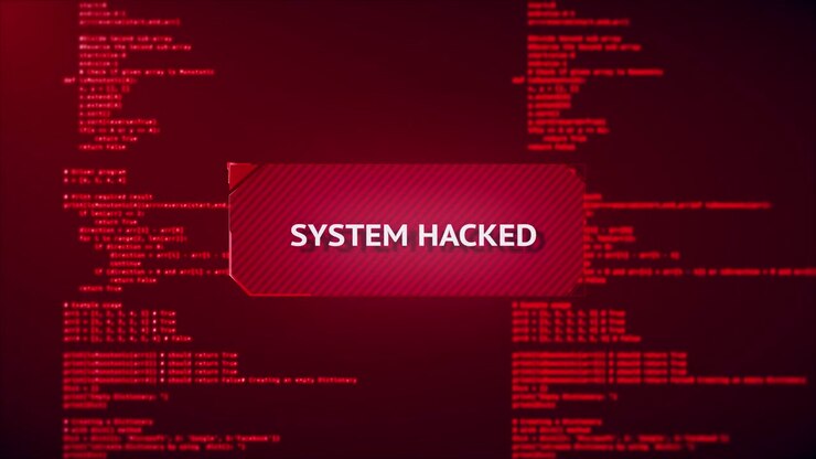 4k red warning alert system virus hack security breach computer hacking warning message hacked