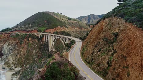 bixby creek bridge stretches across rugged cliffs, california’s pacific coast
