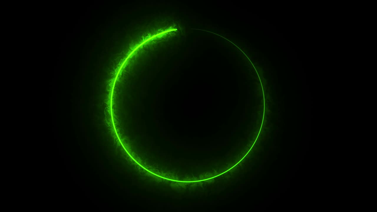 fondo de electricidad abstracto. marco de círculo brillante. energía de energía conducida. parpadeo elipse de neón.