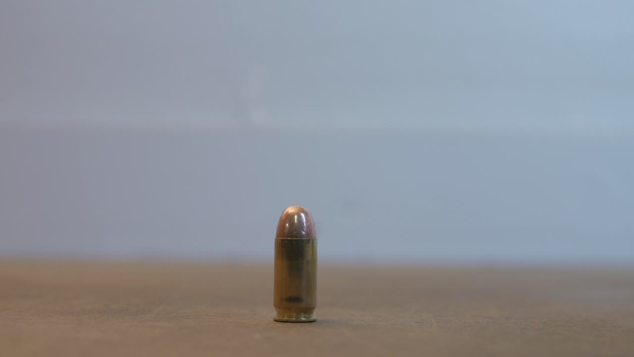 45 ACP caliber pistol bullet